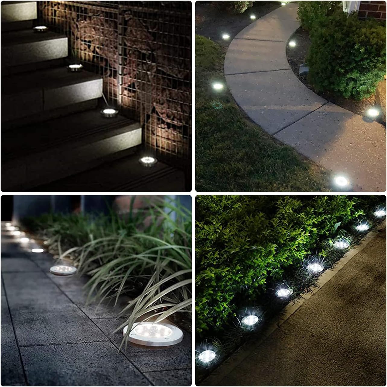 Kit Illuminazione LED Solare Senza Fili per qualsiasi parete e giardino : 3+2 GRATIS